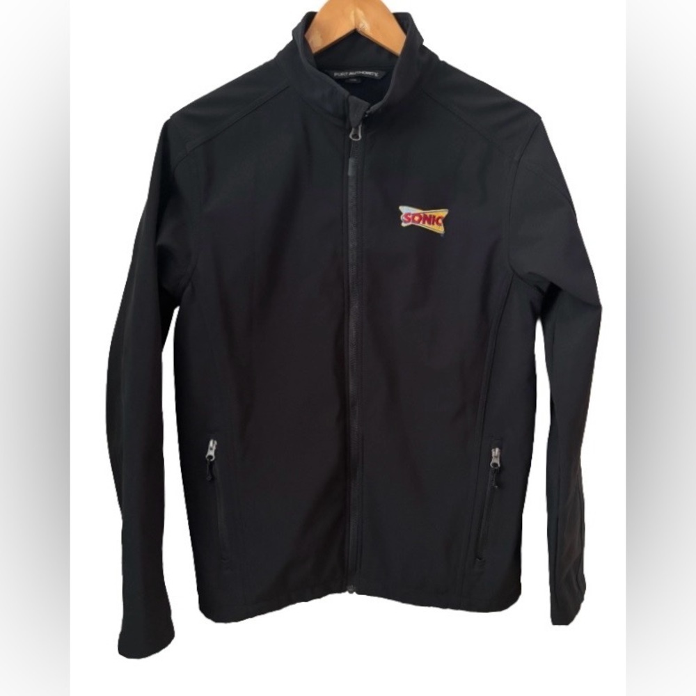 Sonic carhop Port Authority softshell fleece lined full zp jkt SZ S workwear